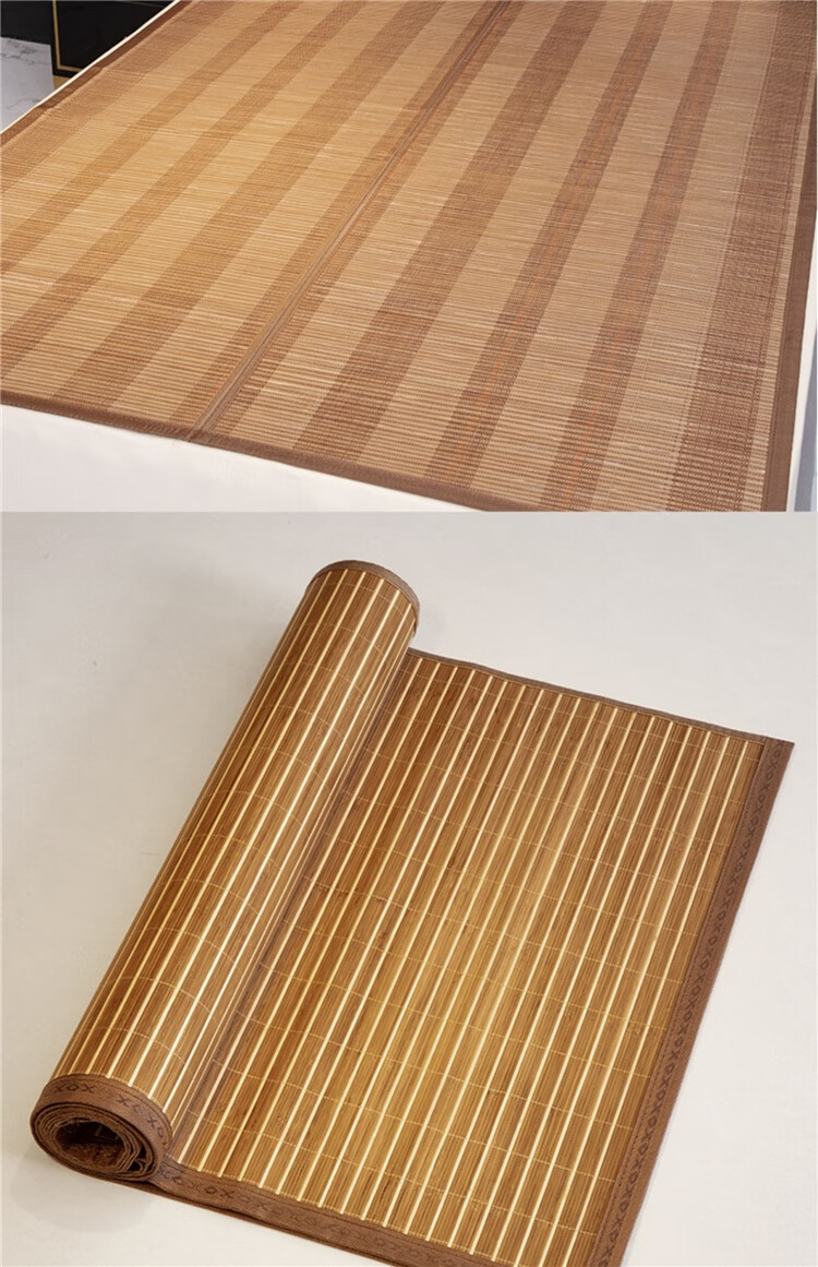 水星竹席日本夏季凉席竹席学生宿舍单人冬夏两用双面席子高贵碳化席宽