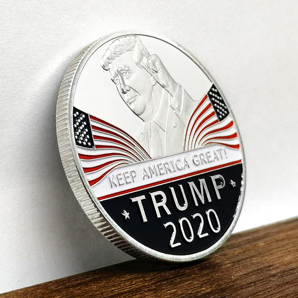 慕诗川普trump 2020美国总统纪念币徽章 镀金币镀银币浮雕硬币收藏