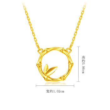 周大福17916竹子22k金竹节项链e125681 40cm 2280元