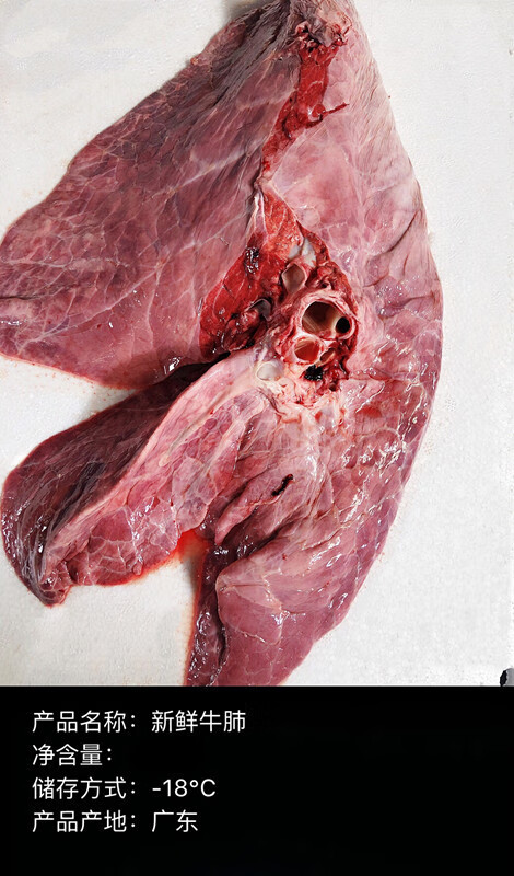 龙觇新鲜牛肺刷火锅食材广东萝卜牛杂牛肺生24斤2斤
