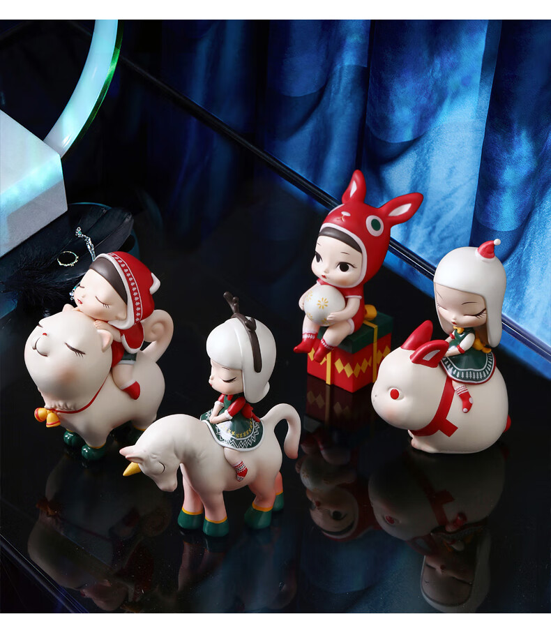 hcnt 贾晓鸥官方正版白夜童话猫将军摆件圣诞节款少女心摆件送女生