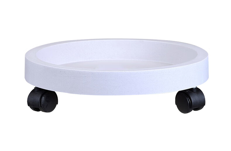 69q加厚移动托盘花盘垫底座带万向轮托盘花盆底盆托滚轮圆形底盘灰白