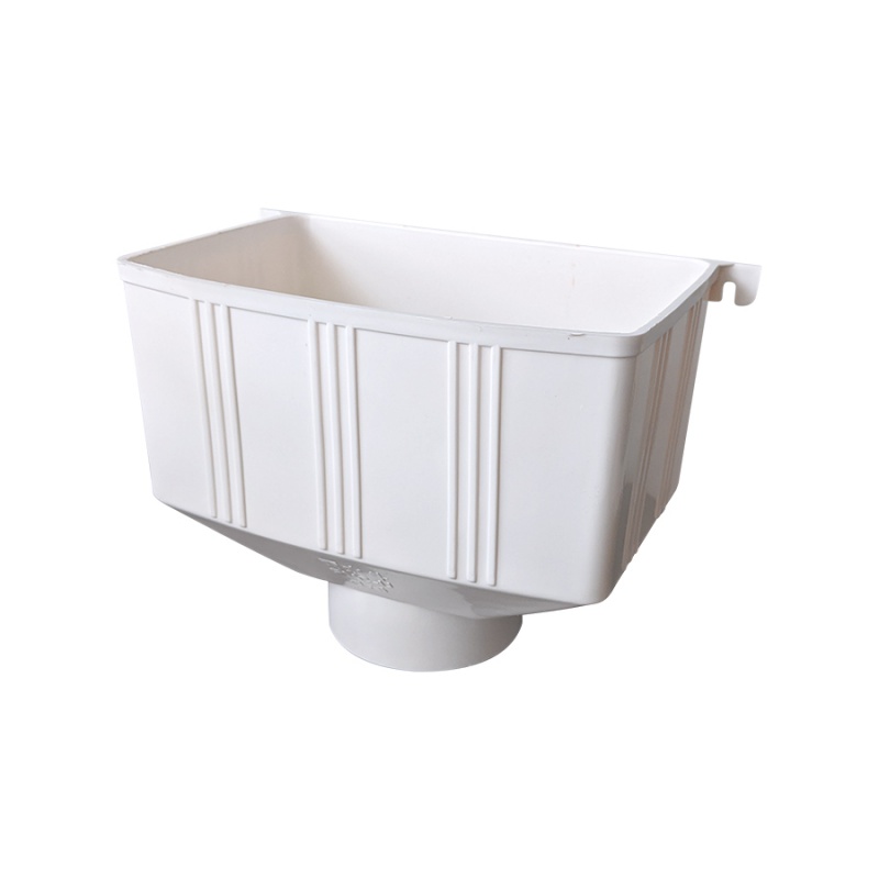 pvc排水管漏斗水槽下雨水斗积水落水斗75110160200墙壁集水槽4寸 110