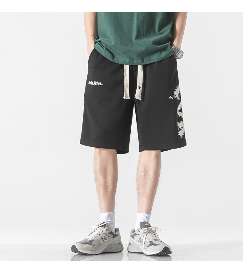 gapeizaran官网男装夏季潮牌ins爆款休闲短裤男运动宽松大码直筒篮球5