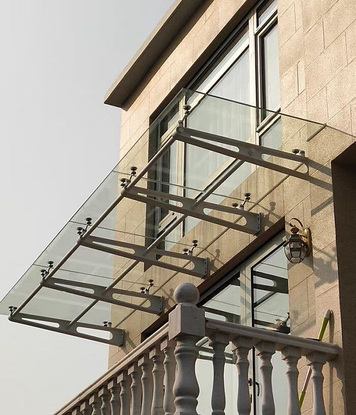 雨棚钢梁牛腿支架点式玻璃幕墙爪件门头工字挑梁铁不锈定做制h型tg可