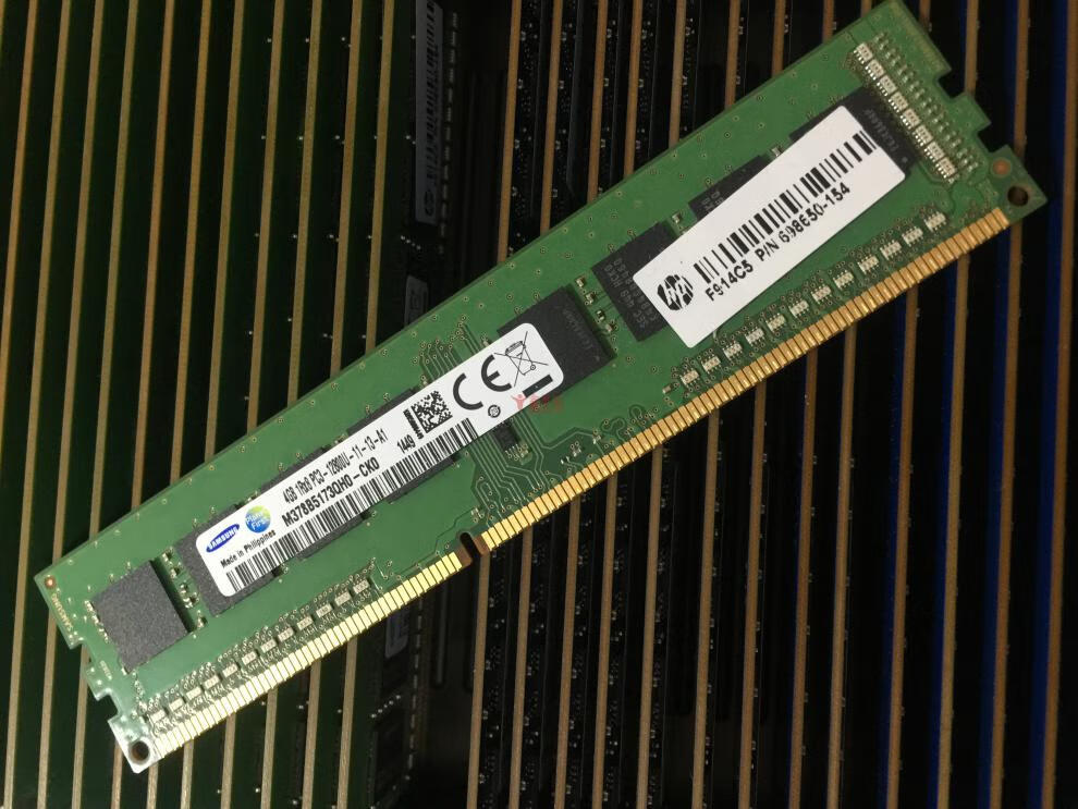 三星4g 1rx8 pc3l-12800u台式机ddr3l内存条1600低压/标压 绿色 1600m