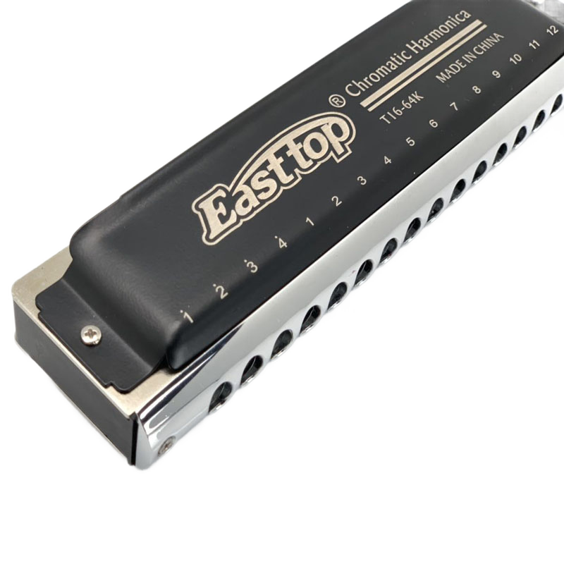 easttop 东方鼎16孔64音半音阶演奏口琴黑色