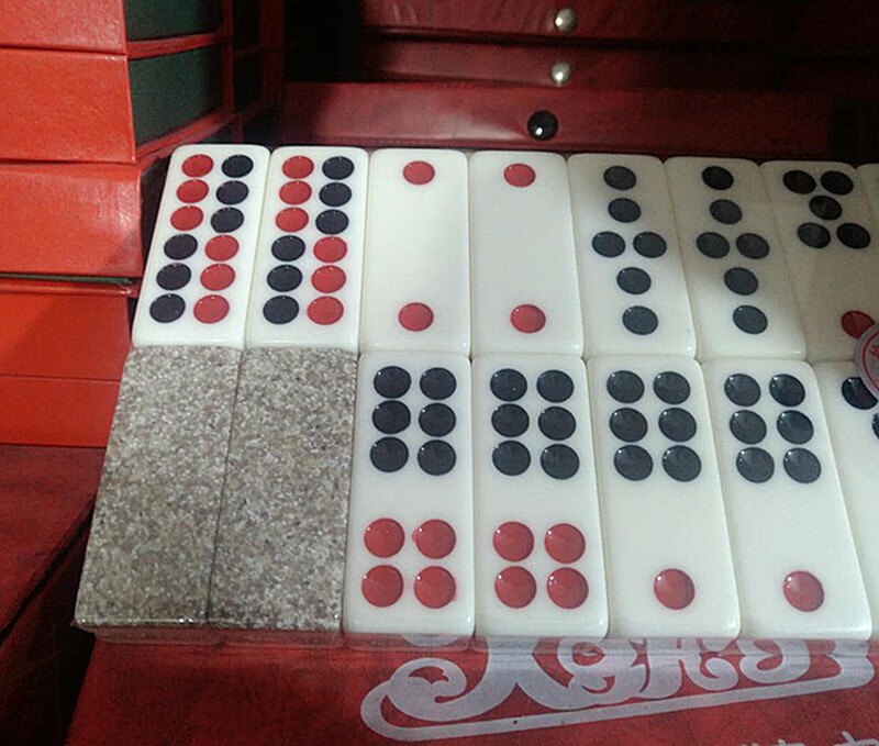 牌九骨牌牌九精品大理石牌九骨牌天九顶牛推牌九32张大理石牌九22号深