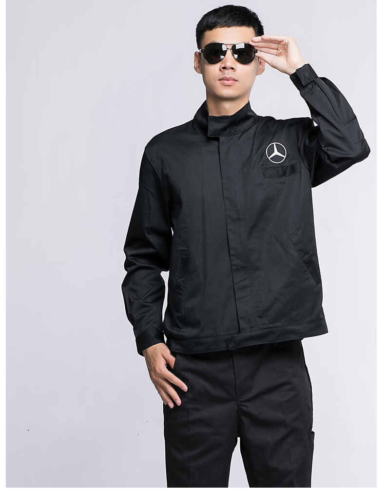 奔驰长袖工作服秋冬款s店工装套装男售后车间维修机修服定制m 单件加