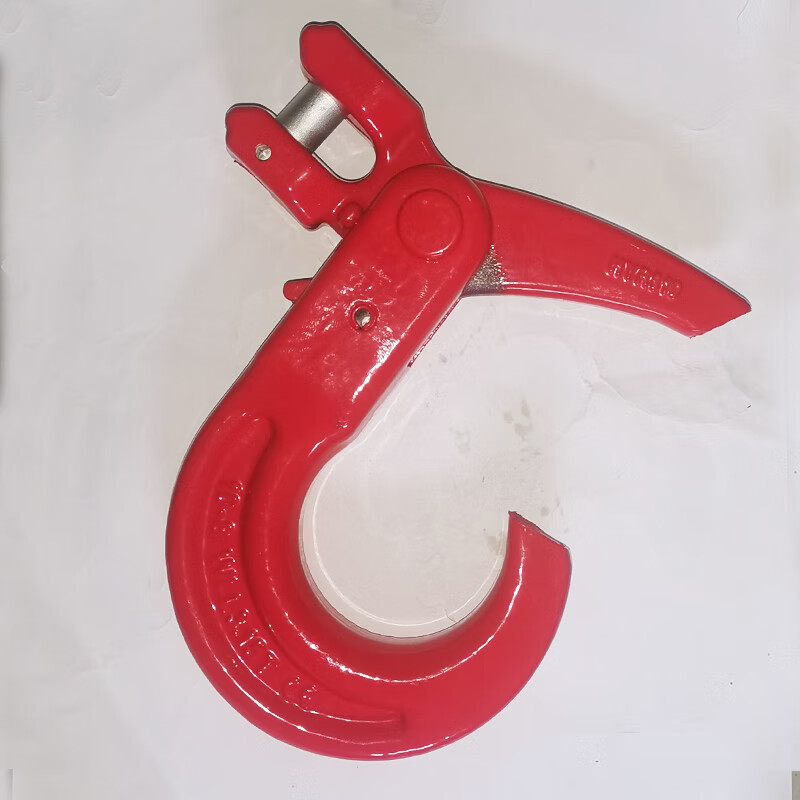眼型安全钩羊角自锁勾旋转保险防脱吊钩g80合金钢安全自锁钩吊钩 眼型