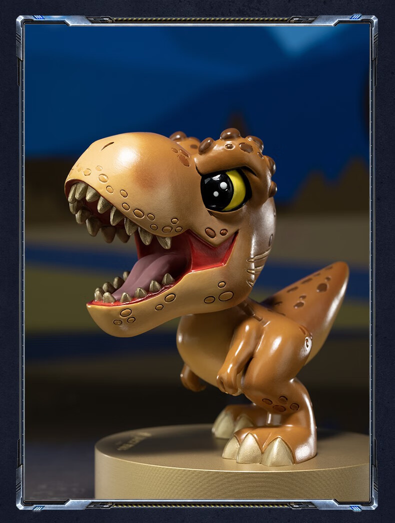 彤悦全铜摆件侏罗纪世界之q版家居饰品桌面可爱摆件 q版迅猛龙【图片