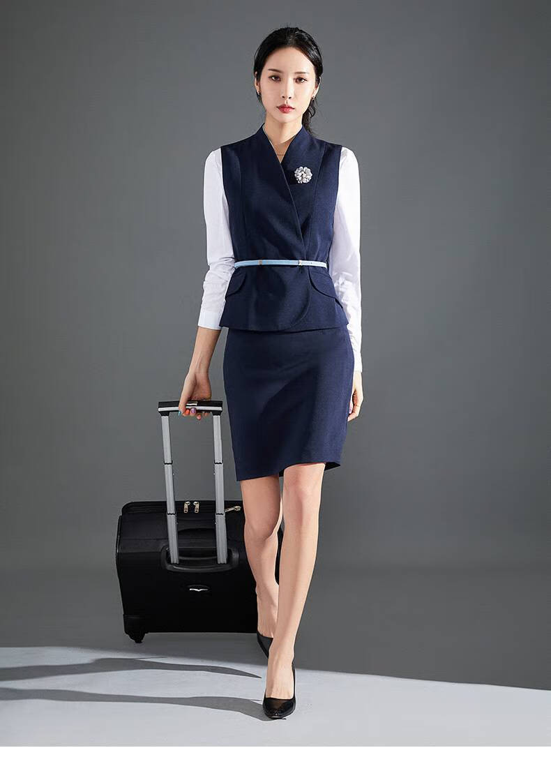 南航海航空姐制服国航东航空乘制服女秋冬职业套装秋季长袖连衣裙气质