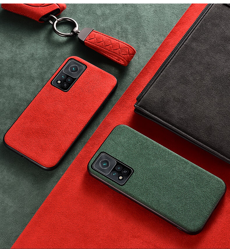 牧基 华为荣耀v40手机壳荣耀v40保护套商务翻毛皮欧缔兰alcantara男女