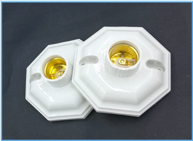 家用灯头螺口e27防水灯口防水灯头led灯泡加厚节能吊灯头陶瓷灯座