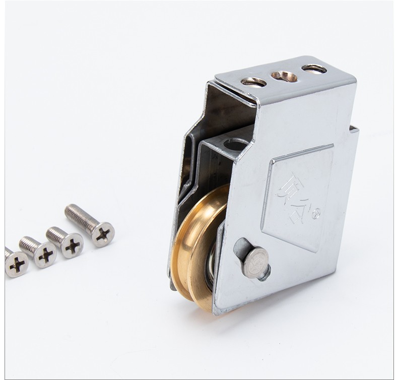 定制4个滑轮老式90型铝合金窗滑轮铝合金门窗滑轮推拉窗滑轮铜芯轮