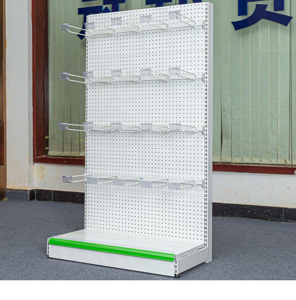 天】江门超市货架便利店小卖部展示架士多店药店多功能挂钩款单面架子