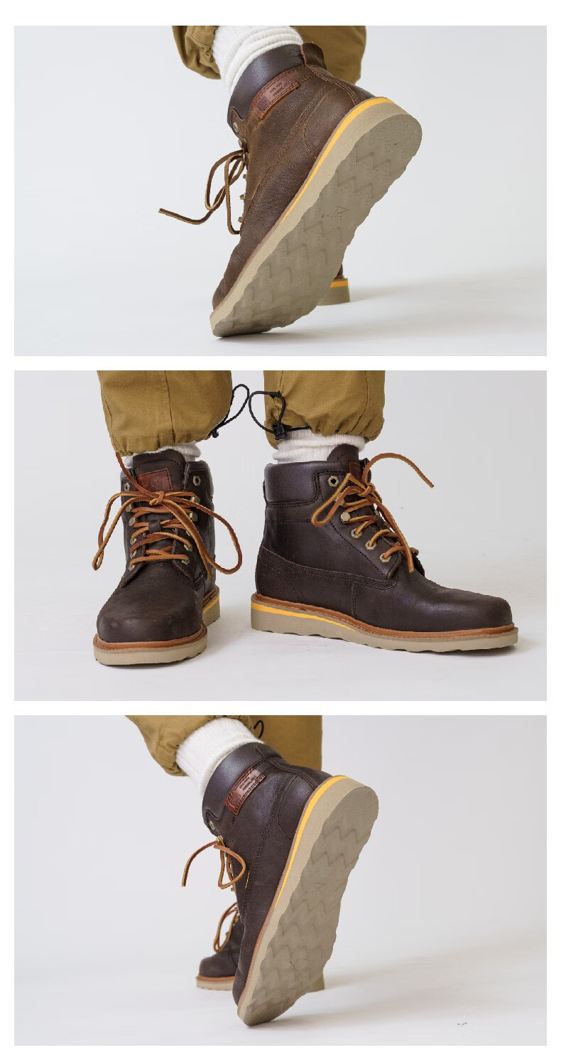 商场同款cat卡特马丁靴工装靴男靴男鞋复古潮流牛皮耐穿男士短筒靴