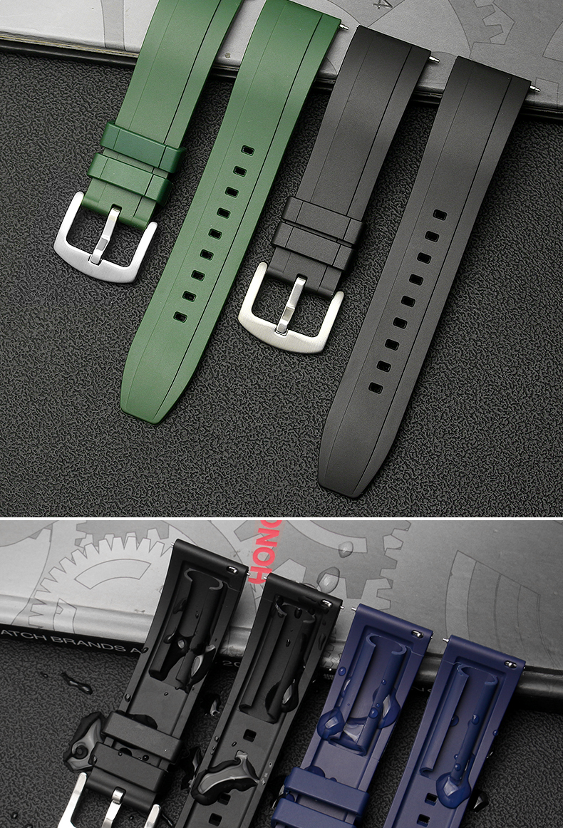 适用卡西欧efr-303l/303d eqb-501 efs-s500防水硅胶表带男22mm 绿色