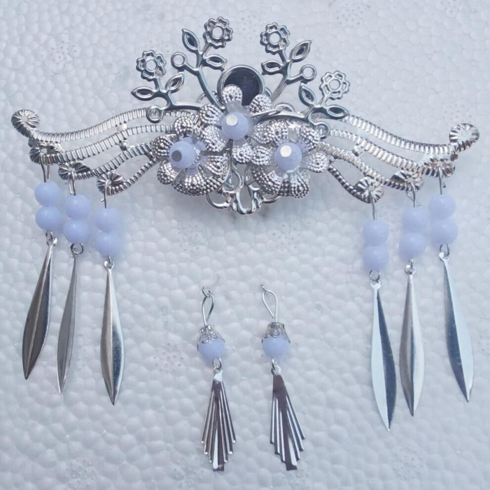 娃娃头饰60厘米30厘米娃娃通用古饰凤冠步摇发簪配饰朋友孩子生日礼物