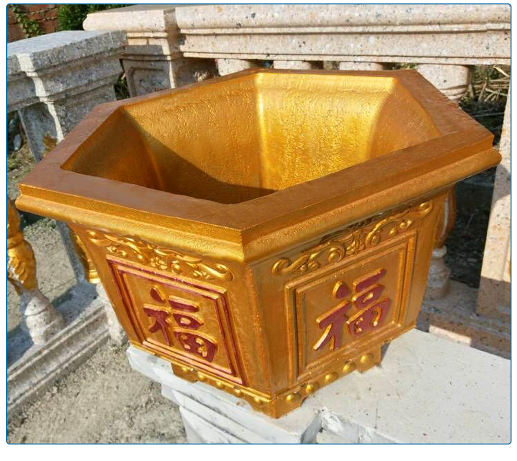 水泥花盆模具塑料多肉盆栽盆景模型欧式小号六角模子自制20六角福字卡