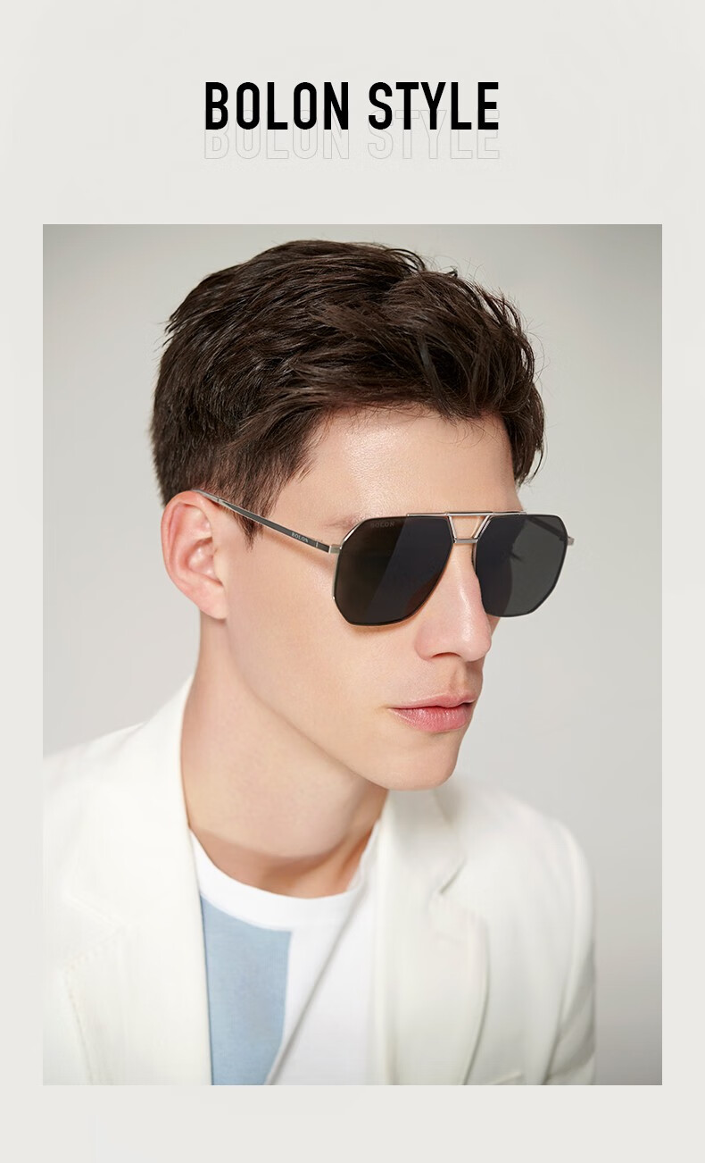 bolon暴龙2021新品 王俊凯同款偏光太阳镜飞行员开车墨镜男眼镜bl7150