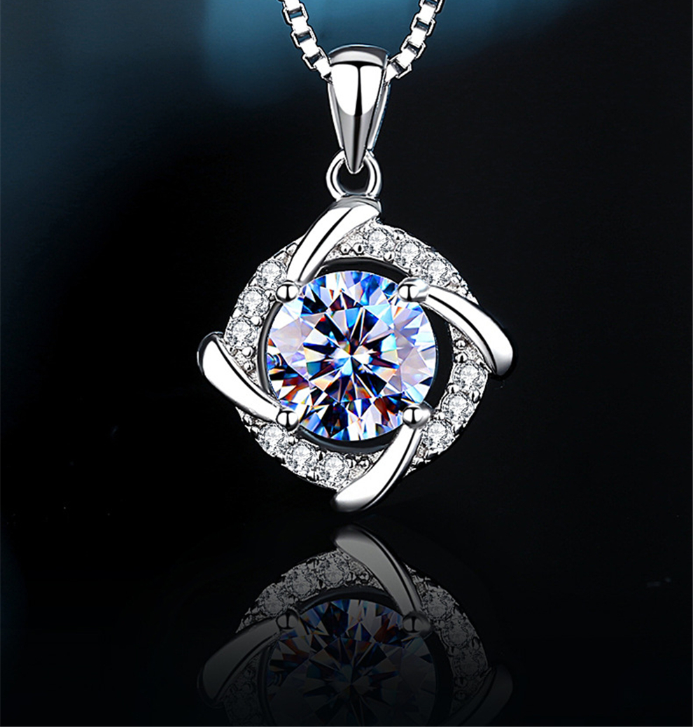 翡德丽轻奢品牌莫桑钻石项链新款女士锁骨链高贵时尚首饰品创意气质