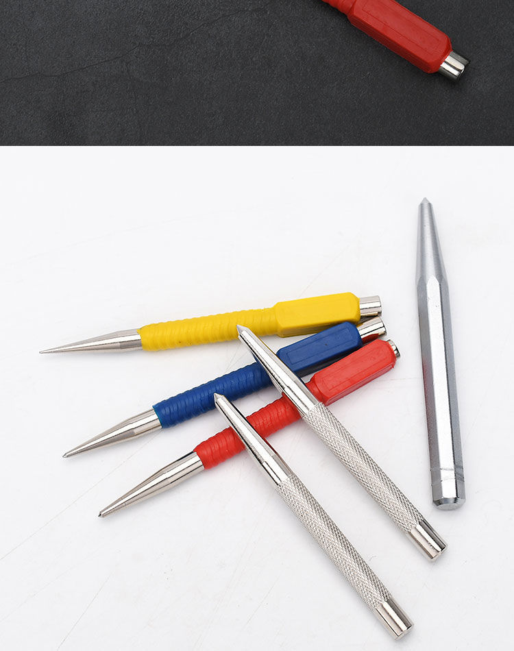 高强度中心冲圆锥样冲钳工冲尖冲中心定位冲子合金凿