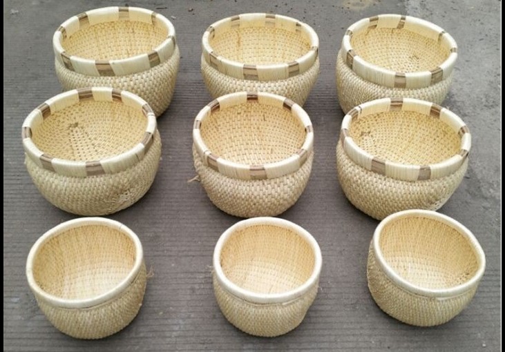 纯手工柳条笆斗米斗收纳用品柳筐柳匾竹筐笆斗泥之昕舞蹈道具 口径25