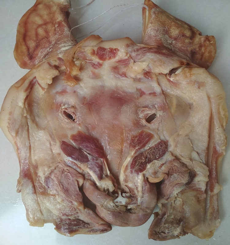 猪头咸猪头肉带耳朵猪脸肉猪头皮农家手工整只猪脸下酒菜4斤去骨带