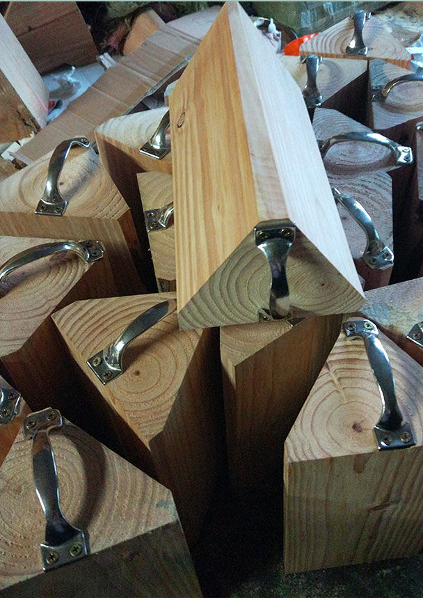 适用于三角木止退器实木便携轮档止滑器中小型汽车停车定位器挡车木 