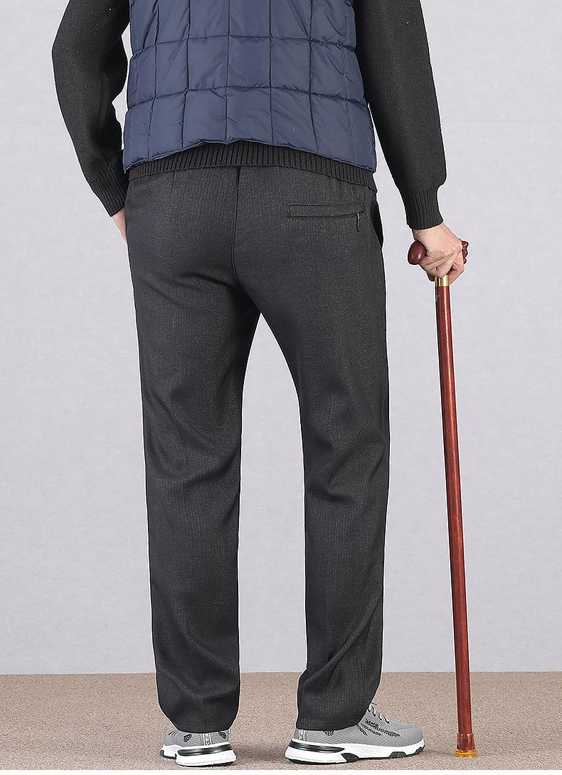 加绒裤外裤男中老年人秋冬季老年人男裤爷爷裤子加绒加厚东北休闲裤