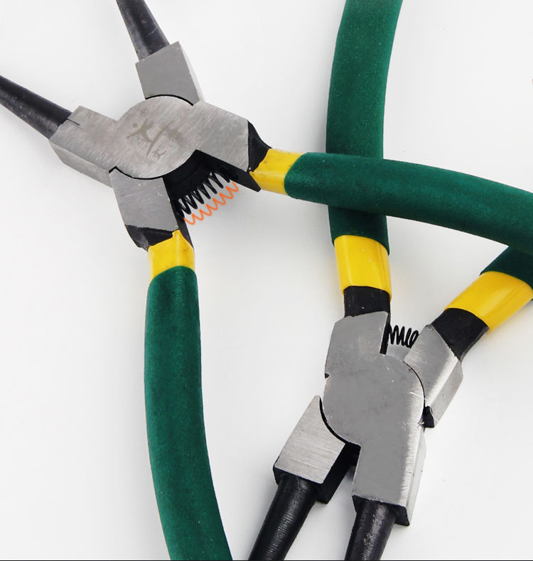 卡簧钳套装四合一多功能7寸内卡外卡直弯挡圈钳卡环黄钳弹簧钳子 7寸