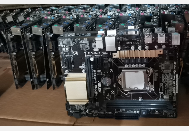 華碩h81mkcder20plusddr3集顯1150主板b85z87z97淺黃色