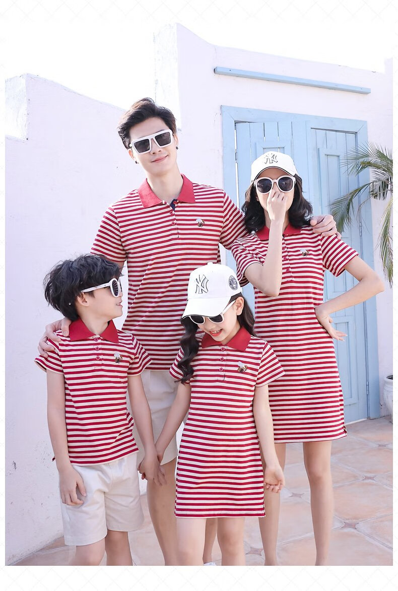 阿逊特品牌 亲子装夏季2021潮全家装高端母子母女装洋气一家三四口 酒