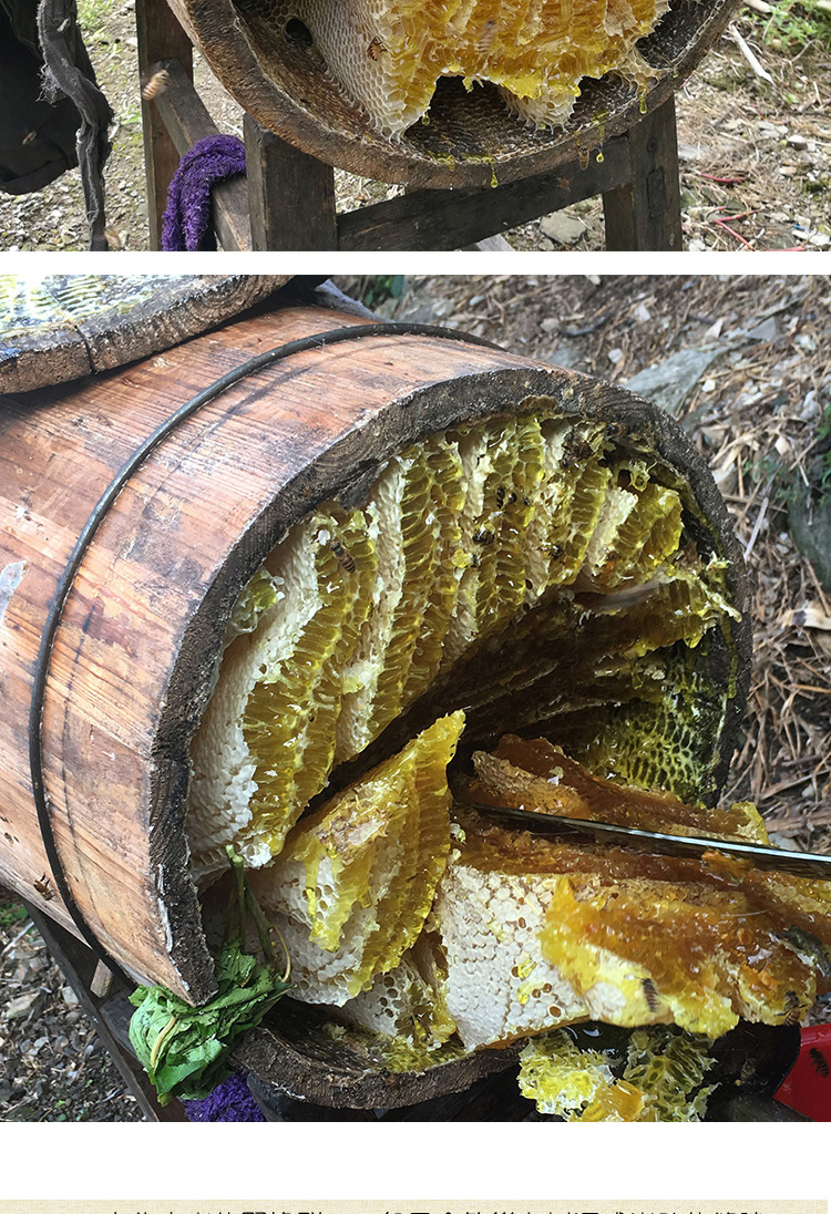 土蜂蜜深山野生正宗蜂蜜纯峰糖蜜天然蜂巢蜜农家自产百花蜜真蜂糖土