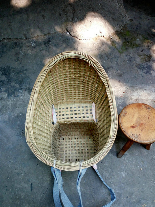 婴儿背篓竹编背篼娃娃童宝宝小孩凉背筐背椅背带椅子夹背儿 竹编普通