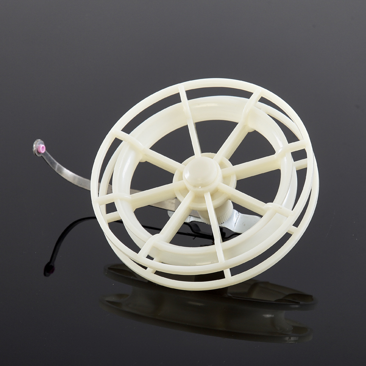 塑料八卦轮 手拨轮 绕线轮 双轴承 风车轮纺线轮渔轮鱼竿配件 12cm