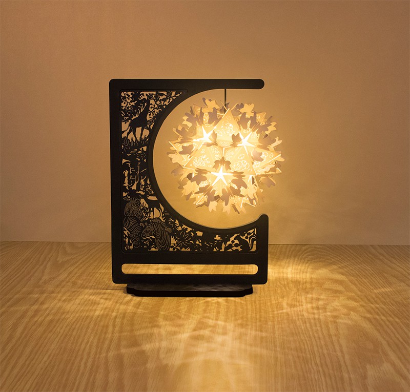 中国风3d立体光影纸雕灯创意手工古风剪影纸艺小夜灯礼品 蓬莱仙山