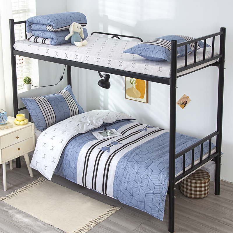 高中生住校床上用品住宿初中学生宿舍床单人三件套全套一整套全棉被套