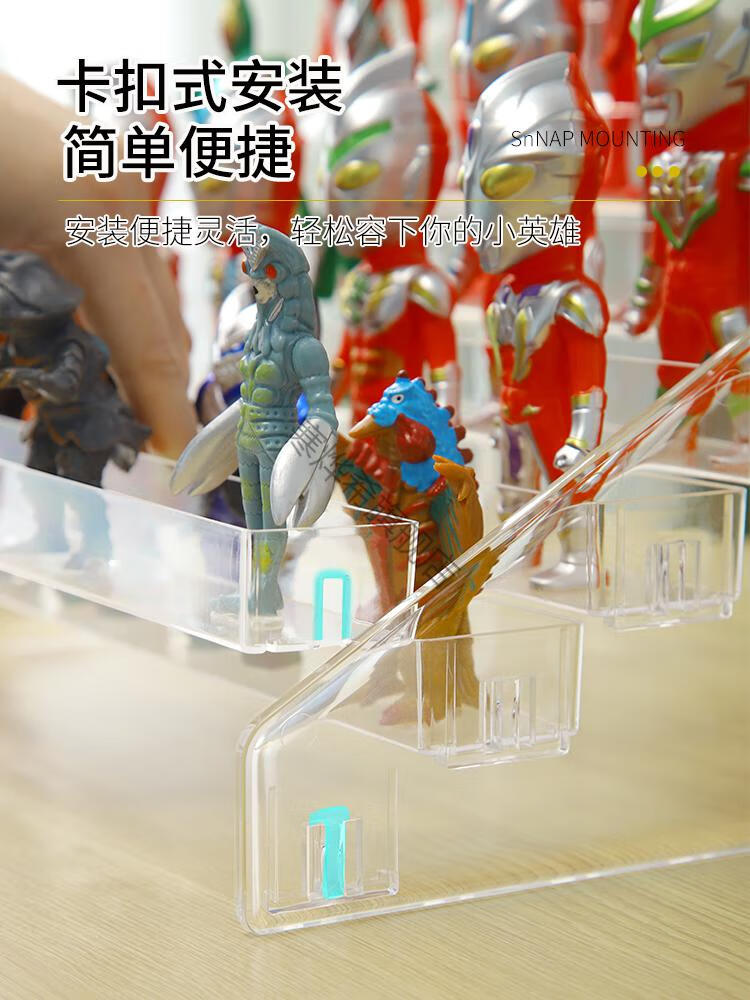 奧特曼展示盒奧特曼模型透明放泡泡瑪特玩偶娃娃盲盒立牌展示架透明