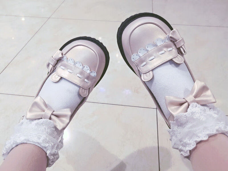 (现货速发)萌卡酱lolita波波熊日系平底娃娃鞋圆头可爱少女学生单鞋3