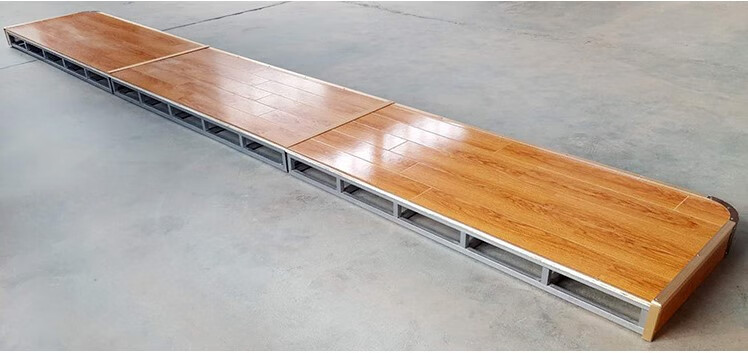 学校讲台地台移动主持人站台教室会议室定制圆斜角钢木质舞台多款式可