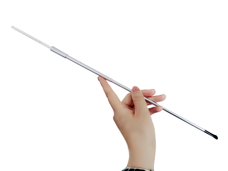 女士细烟烟嘴烟杆cos晚会表演道具长烟嘴女可伸缩35厘米长烟斗银色细