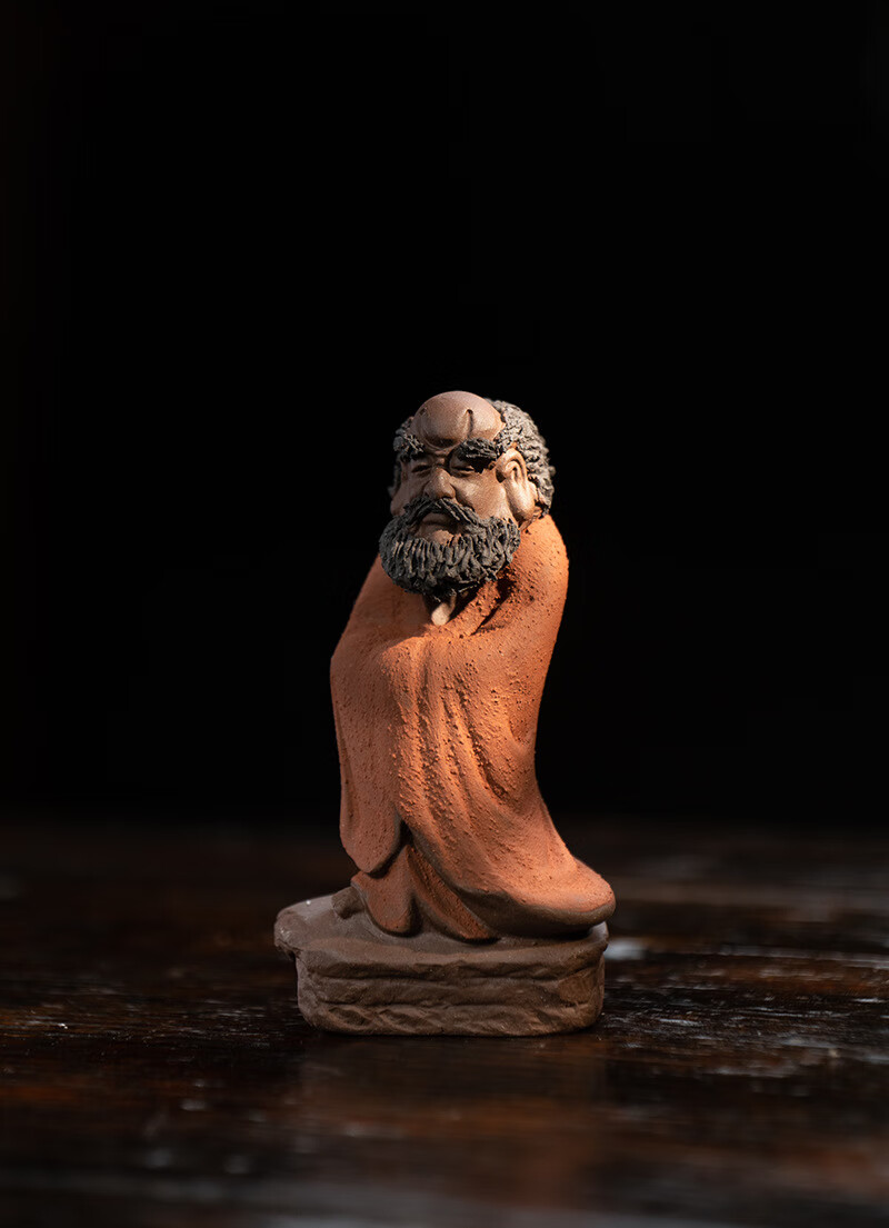 官方旗舰 yuzhongsha宜兴紫砂茶宠达摩祖师纯雕塑禅意摆件茶道达摩
