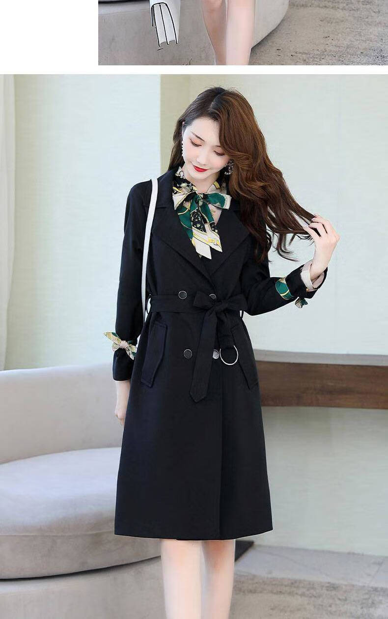 恒源祥两套装女装秋装时尚中长外套连衣裙女套装洋气质新款裙子女士