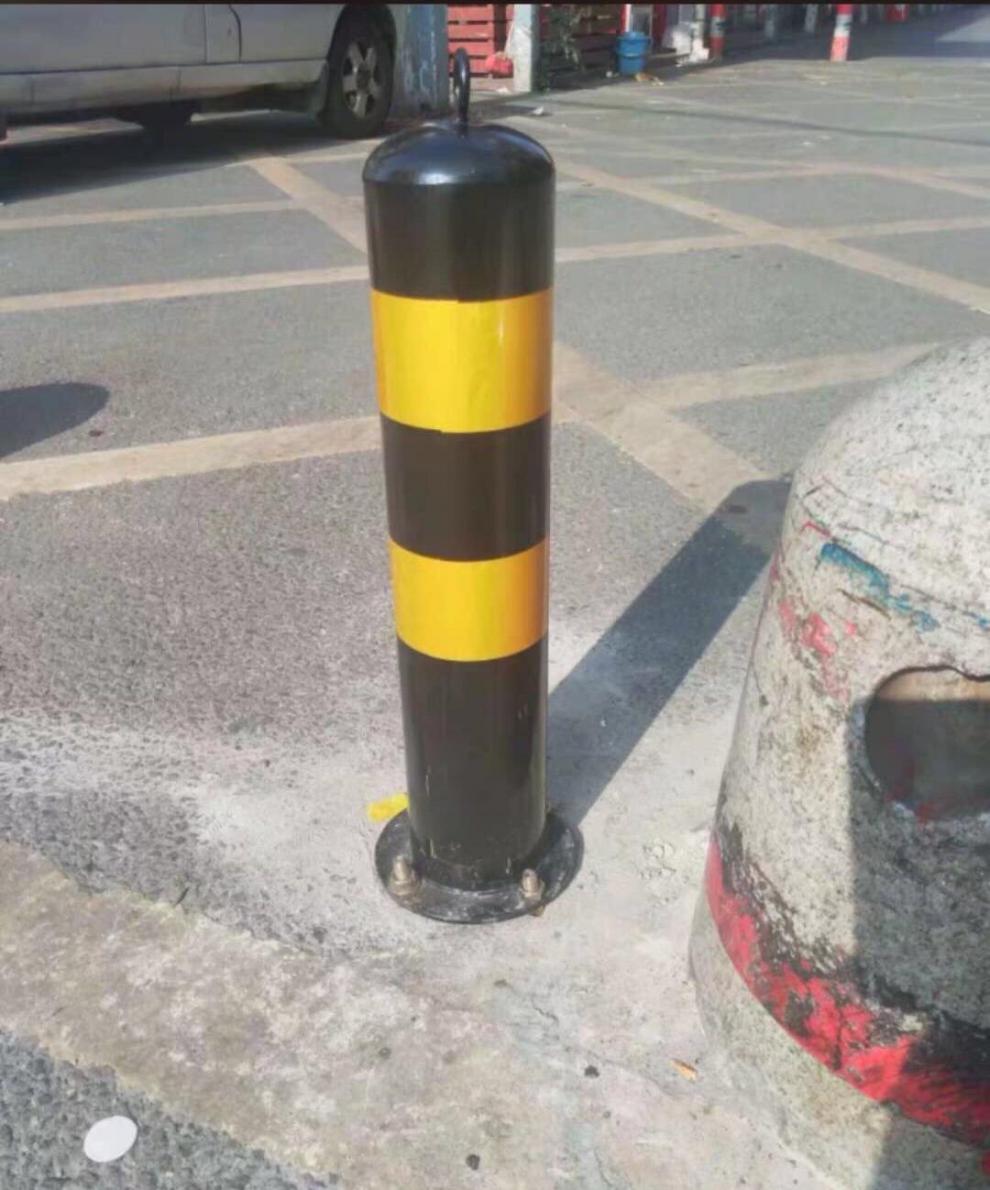 润之锋钢管警示柱隔离杆栏路蹲防撞柱定制红白预埋款道口路障黑黄色牢