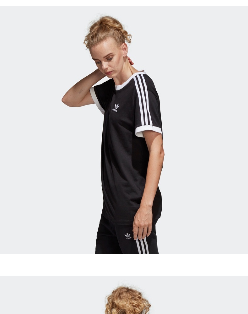 adidas阿迪达斯官网三叶草女装运动圆领短袖t恤cy4751黑色34参考身高