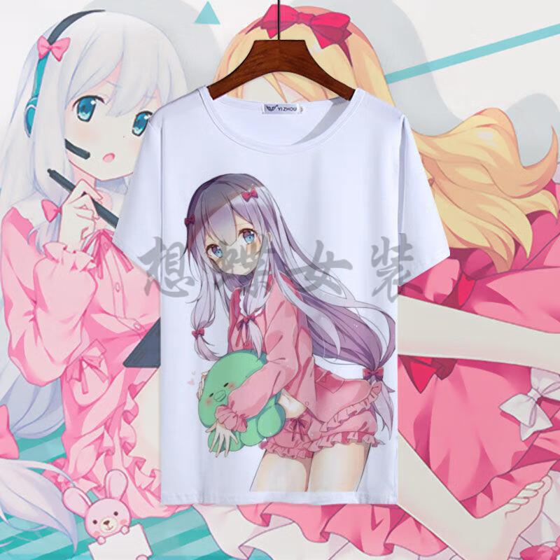 动漫周边我的妹妹是黄漫埃罗芒阿老师和泉纱雾短袖t恤二次元衣服 4 6