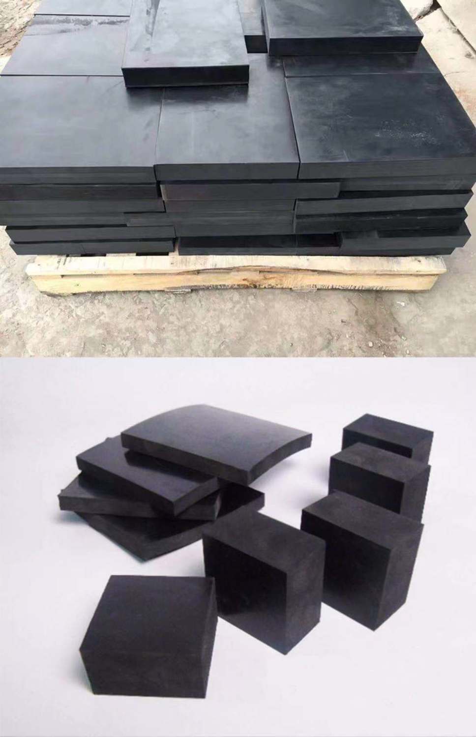 减震垫块橡胶缓冲垫工业机械防震垫方形橡胶板耐磨空调黑橡胶方块5050