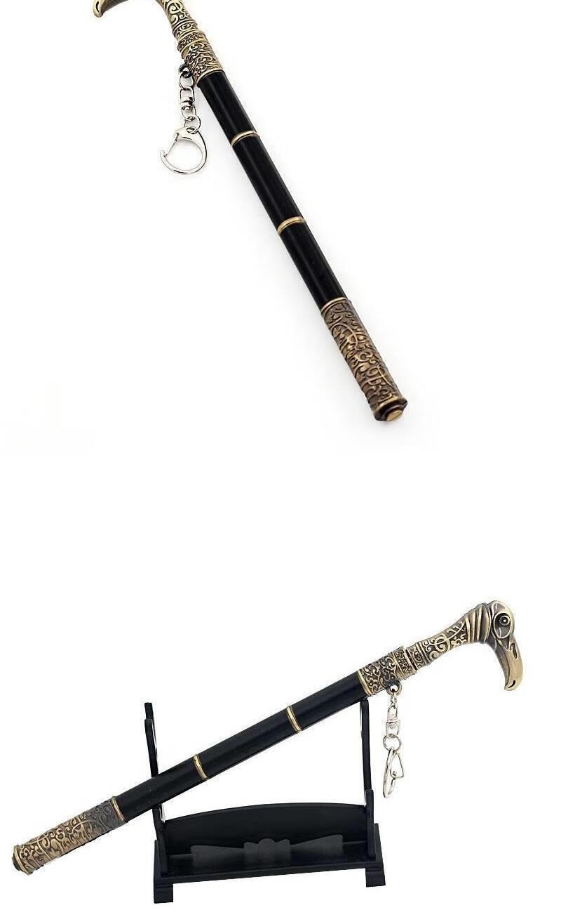 刺客信条袖剑刺客信条辛迪加枭雄鹰头剑手杖袖剑两件套合金模型钥匙扣